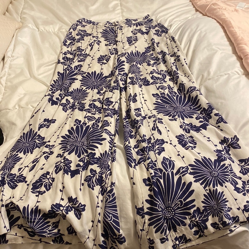 Free people super wide leg flowy pants